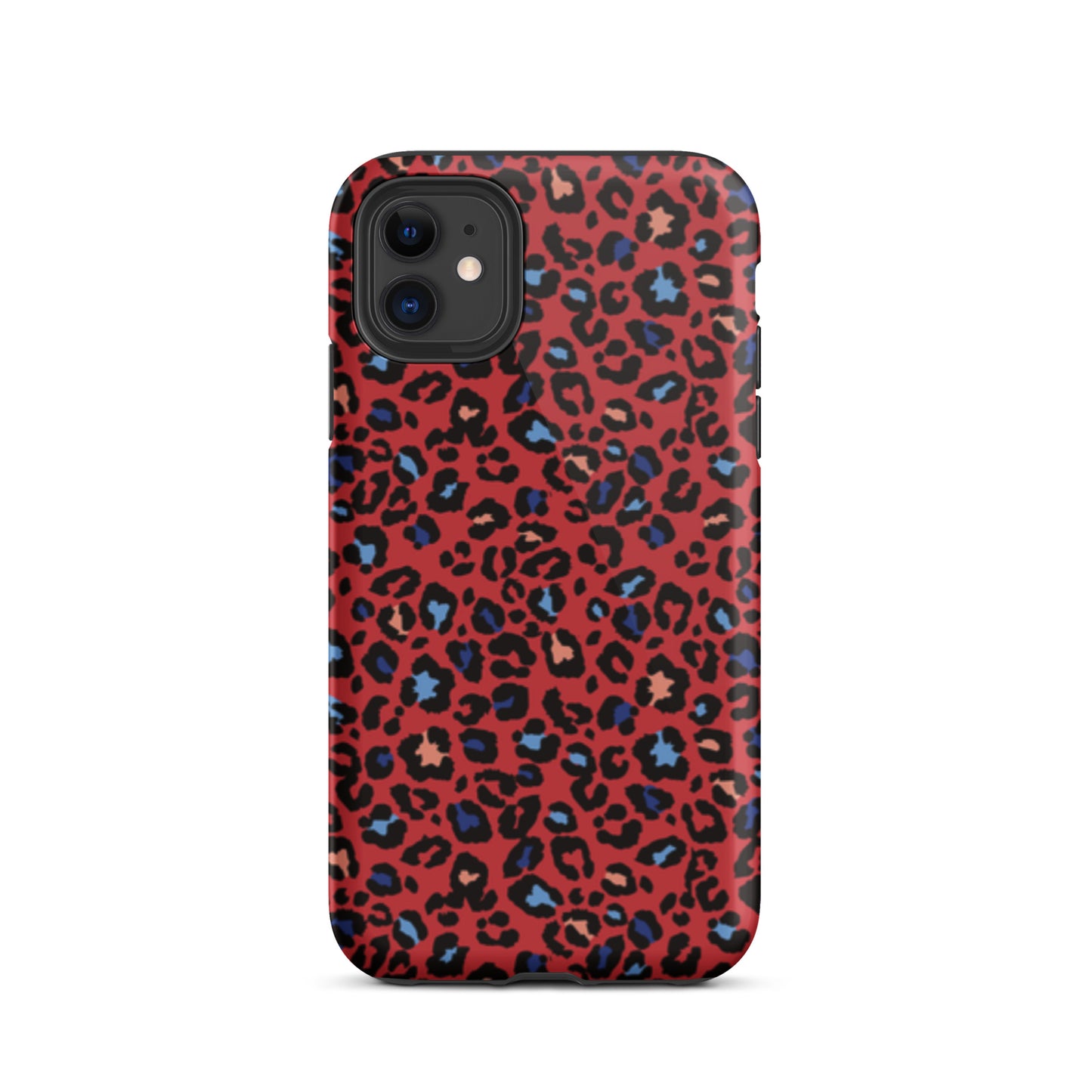 iPhone Dual-Layered Tough Case With Raised Bezel - Multicoloured Leopard