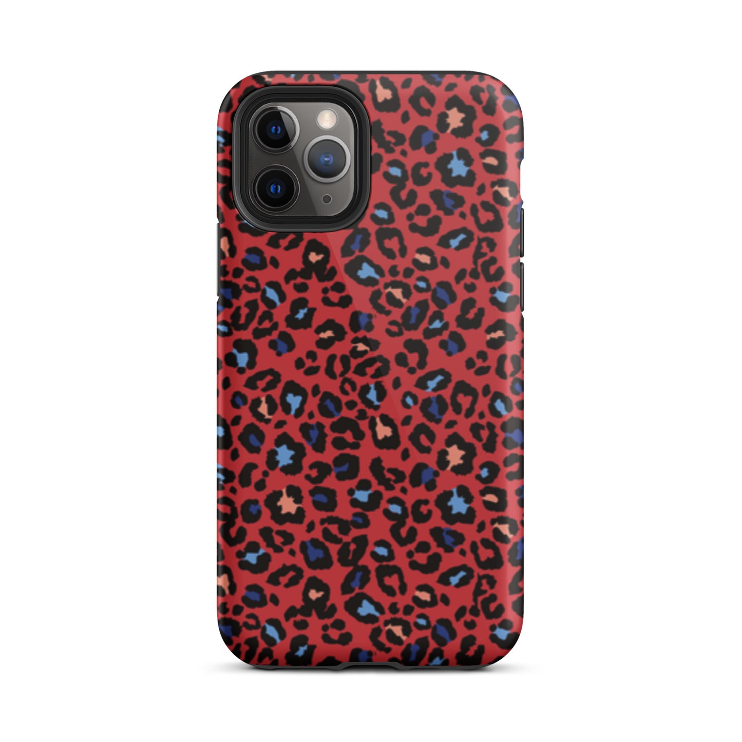 iPhone Dual-Layered Tough Case With Raised Bezel - Multicoloured Leopard