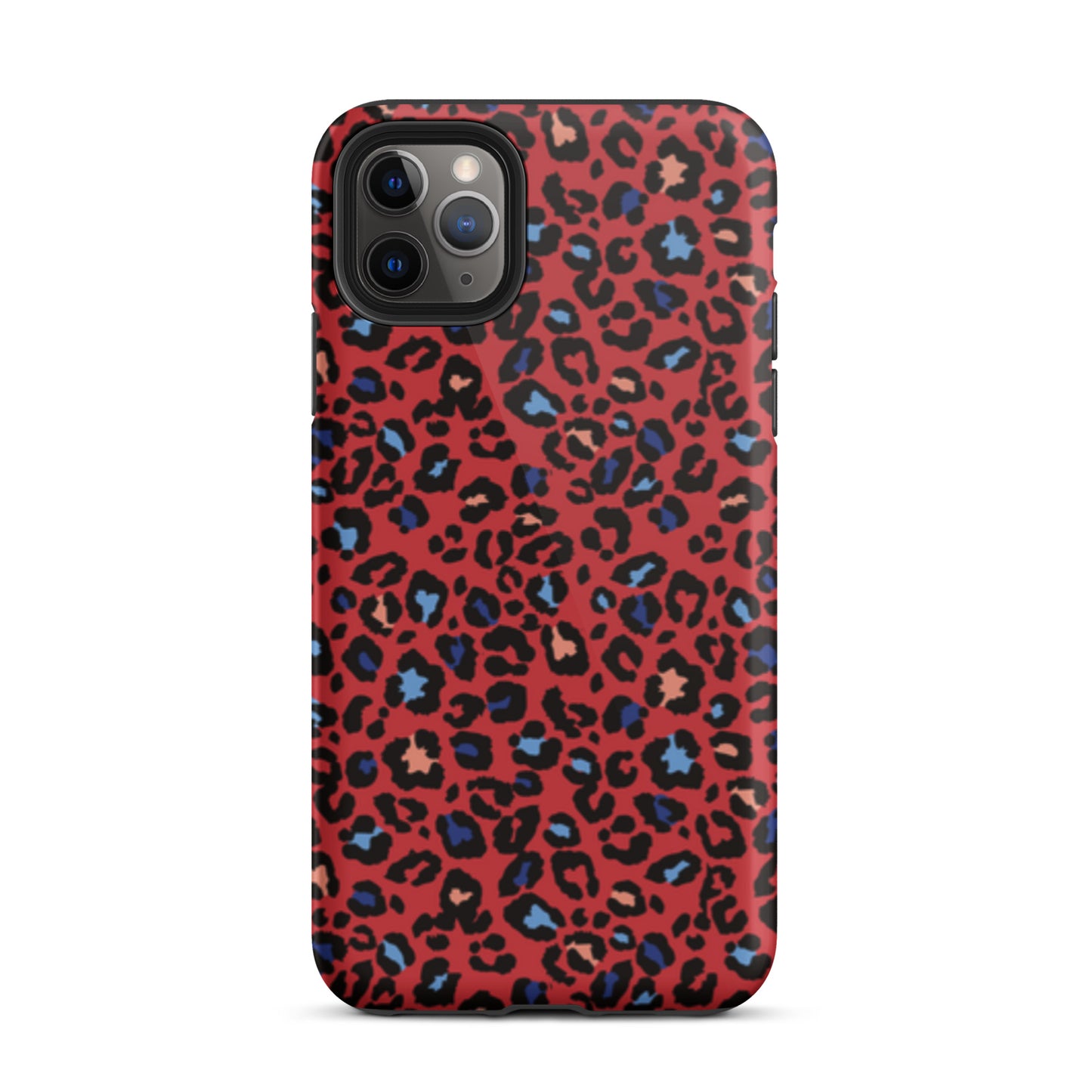 iPhone Dual-Layered Tough Case With Raised Bezel - Multicoloured Leopard