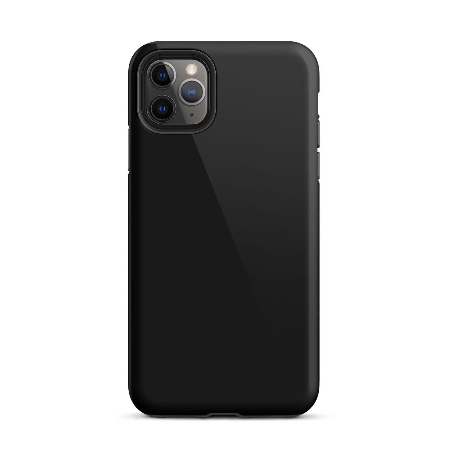 Solid Black iPhone 11 Pro Max Tough Case, Magsafe Charging, Dual-Layered with TPU Outer Hard Shell And Inner Rubber Sleeve. Best Protective iPhone Case In The UK.