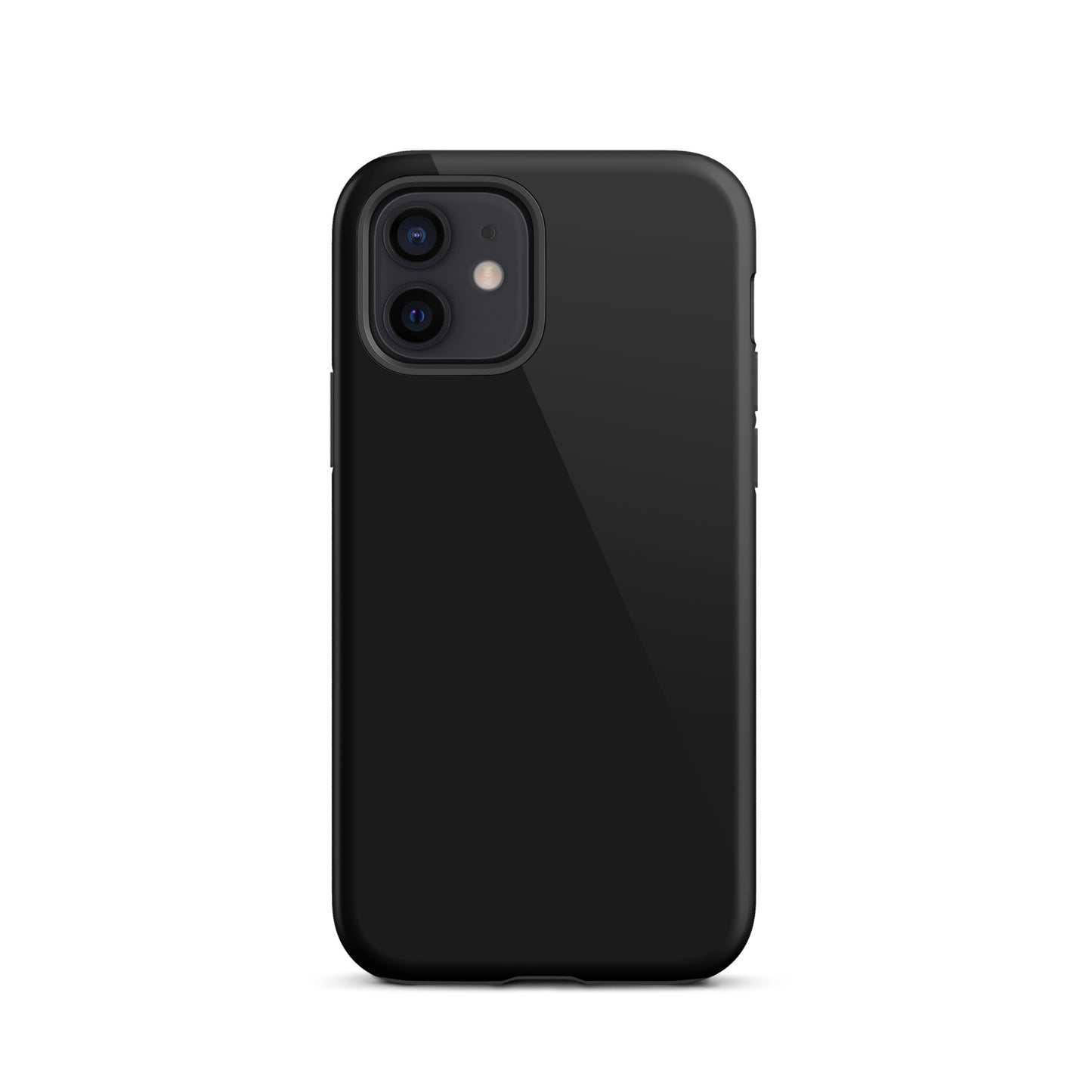 Solid Black iPhone 12 Tough Case, Magsafe Charging, Dual-Layered with TPU Outer Hard Shell And Inner Rubber Sleeve. Best Protective iPhone Case In The UK.