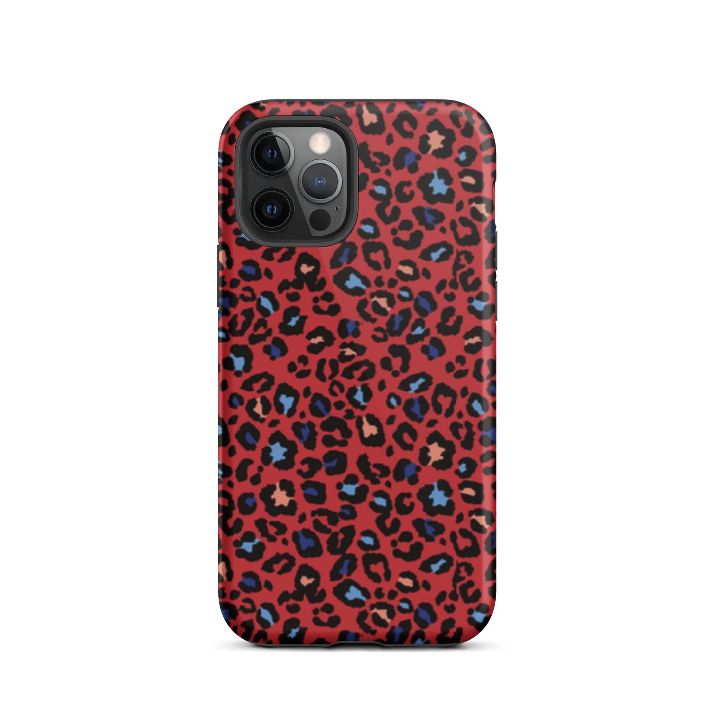 iPhone Dual-Layered Tough Case With Raised Bezel - Multicoloured Leopard