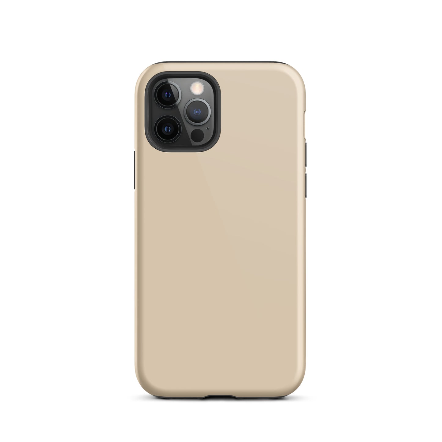 iPhone Dual-Layered Tough Case With Raised Bezel - Light Beige