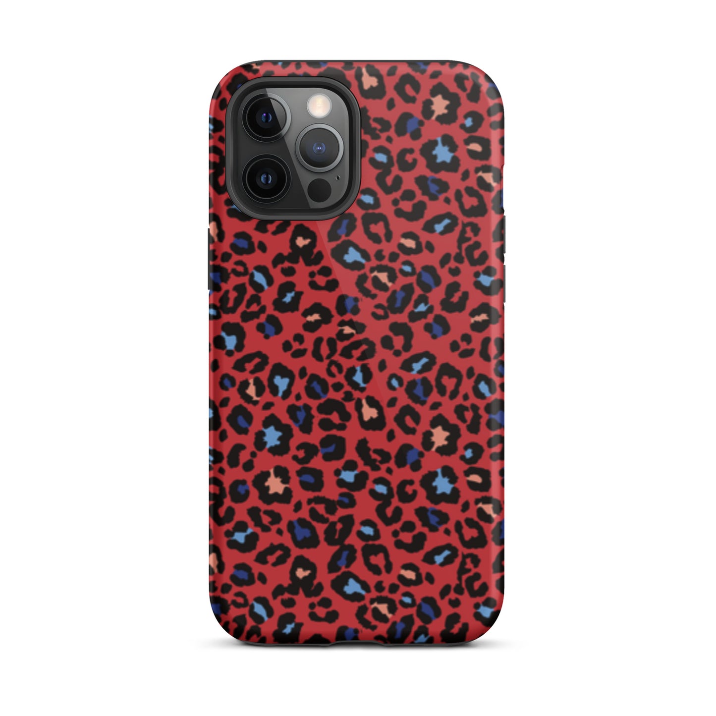 iPhone Dual-Layered Tough Case With Raised Bezel - Multicoloured Leopard