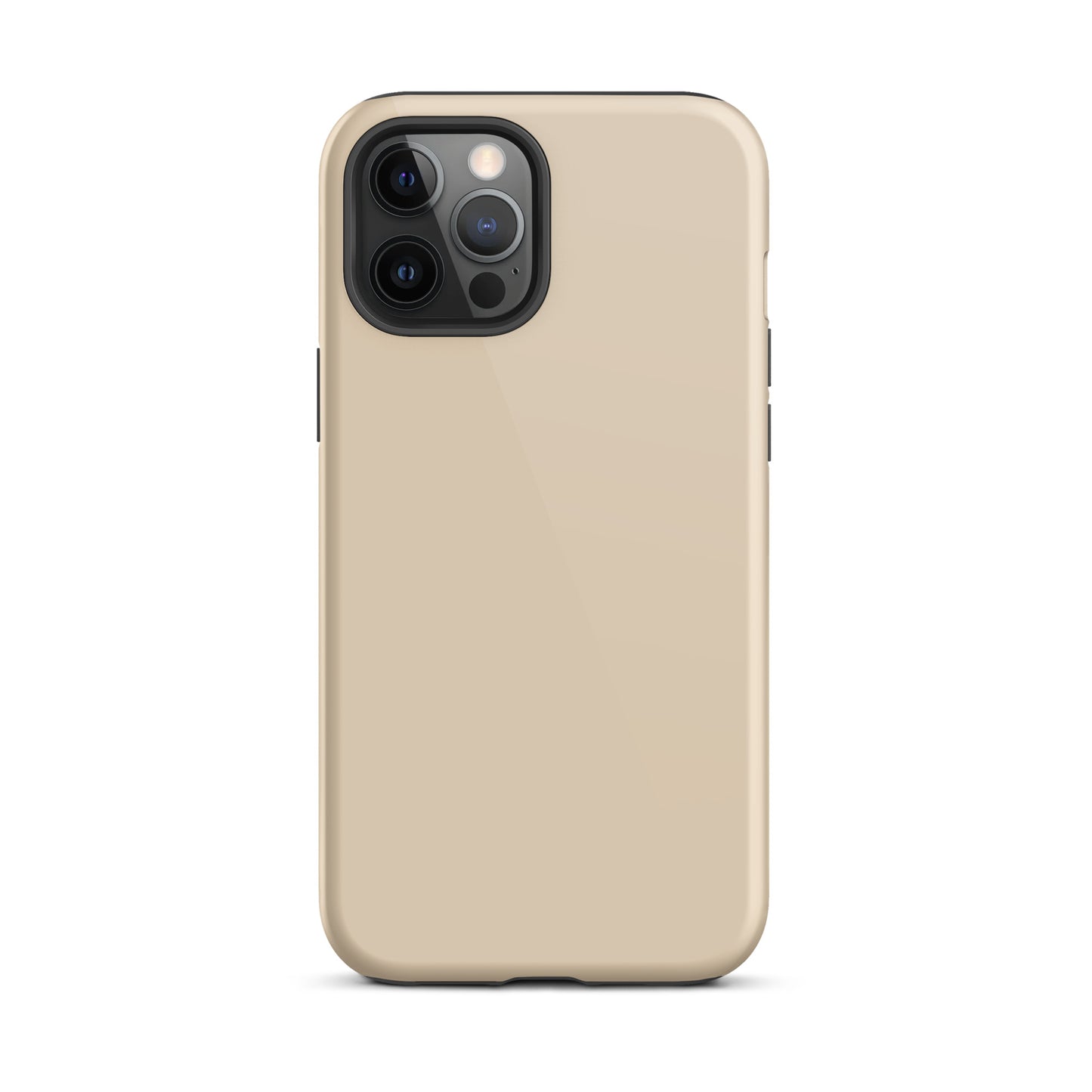 iPhone Dual-Layered Tough Case With Raised Bezel - Light Beige