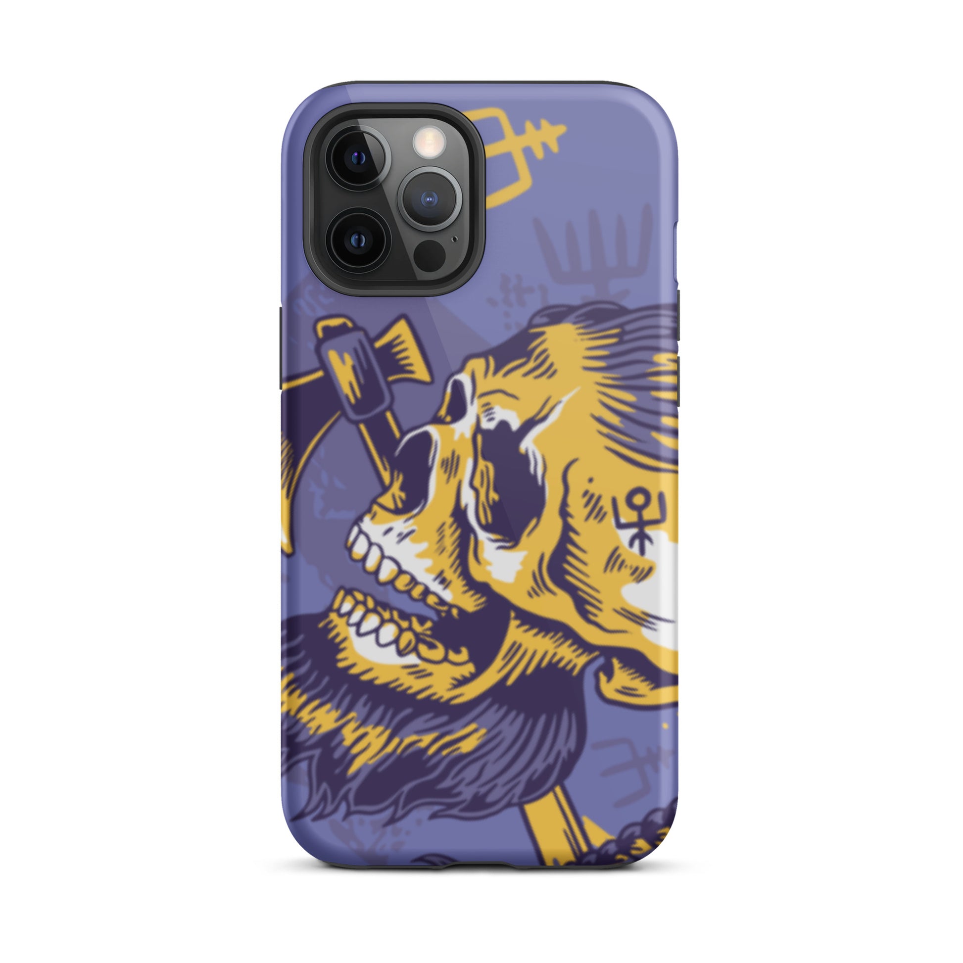A Norse Viking-inspired protective iPhone case with MagSafe, perfect for those looking for the best protective iPhone cases UK, Compatible with iPhone 11, 12, 13, and 14 Pro Max and Pro. Durable, thin, and sleek design offers excellent protection and a stylish look.