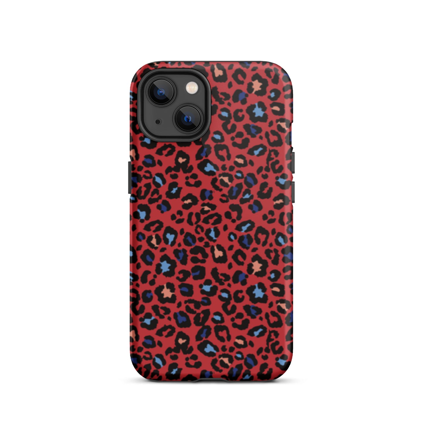 iPhone Dual-Layered Tough Case With Raised Bezel - Multicoloured Leopard