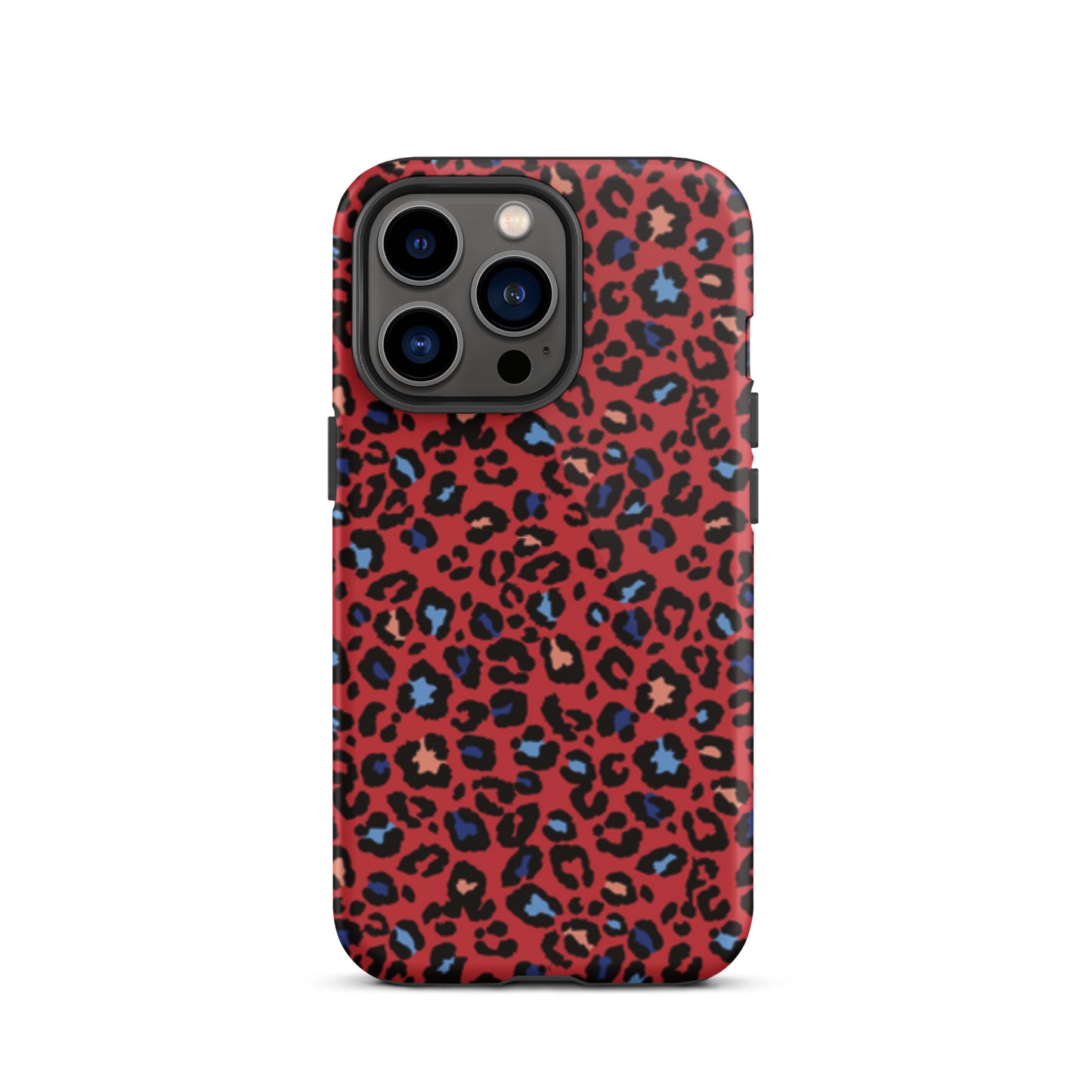 iPhone Dual-Layered Tough Case With Raised Bezel - Multicoloured Leopard