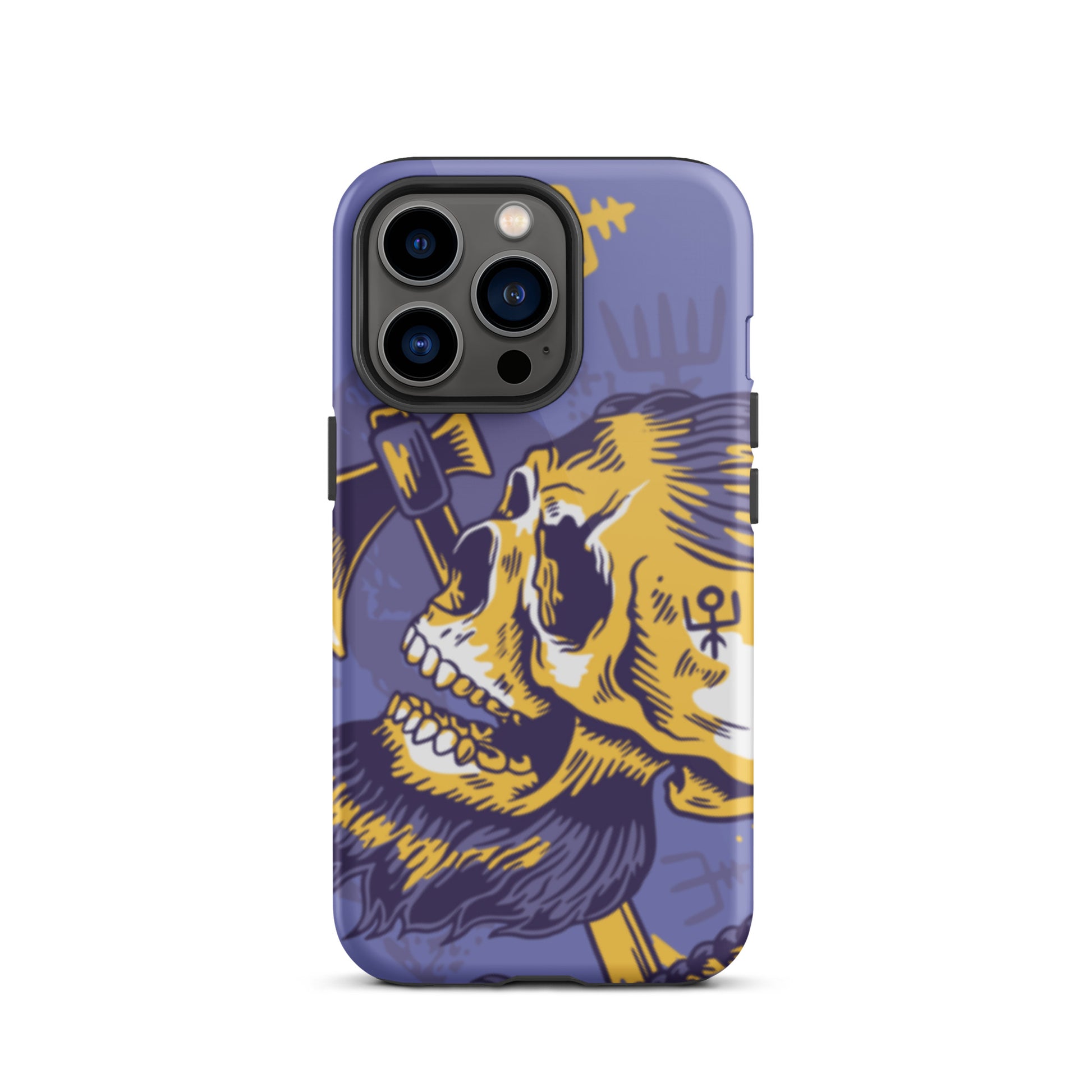 A Norse Viking-inspired protective iPhone case with MagSafe, perfect for those looking for the best protective iPhone cases UK, Compatible with iPhone 11, 12, 13, and 14 Pro Max and Pro. Durable, thin, and sleek design offers excellent protection and a stylish look.