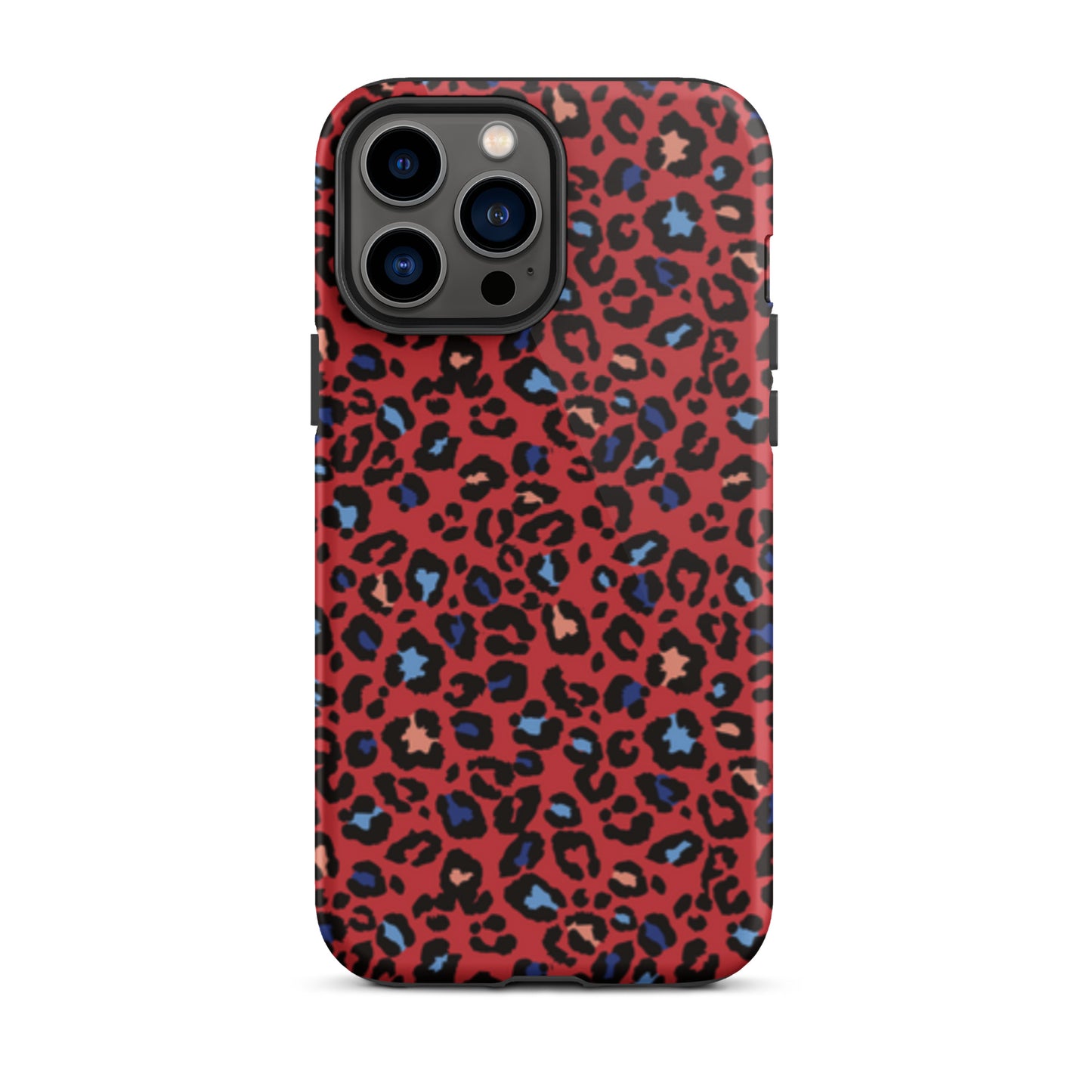 iPhone Dual-Layered Tough Case With Raised Bezel - Multicoloured Leopard