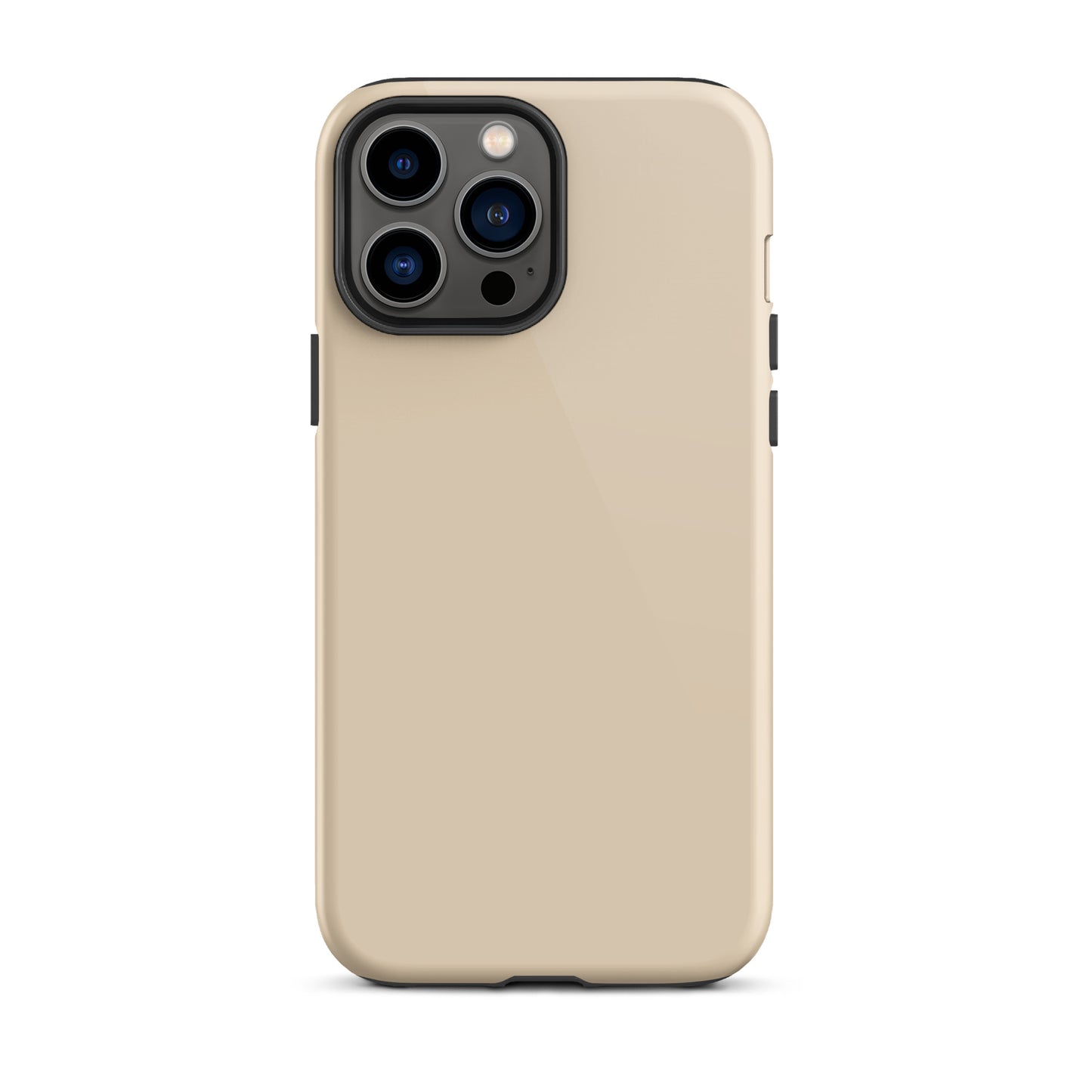 iPhone Dual-Layered Tough Case With Raised Bezel - Light Beige