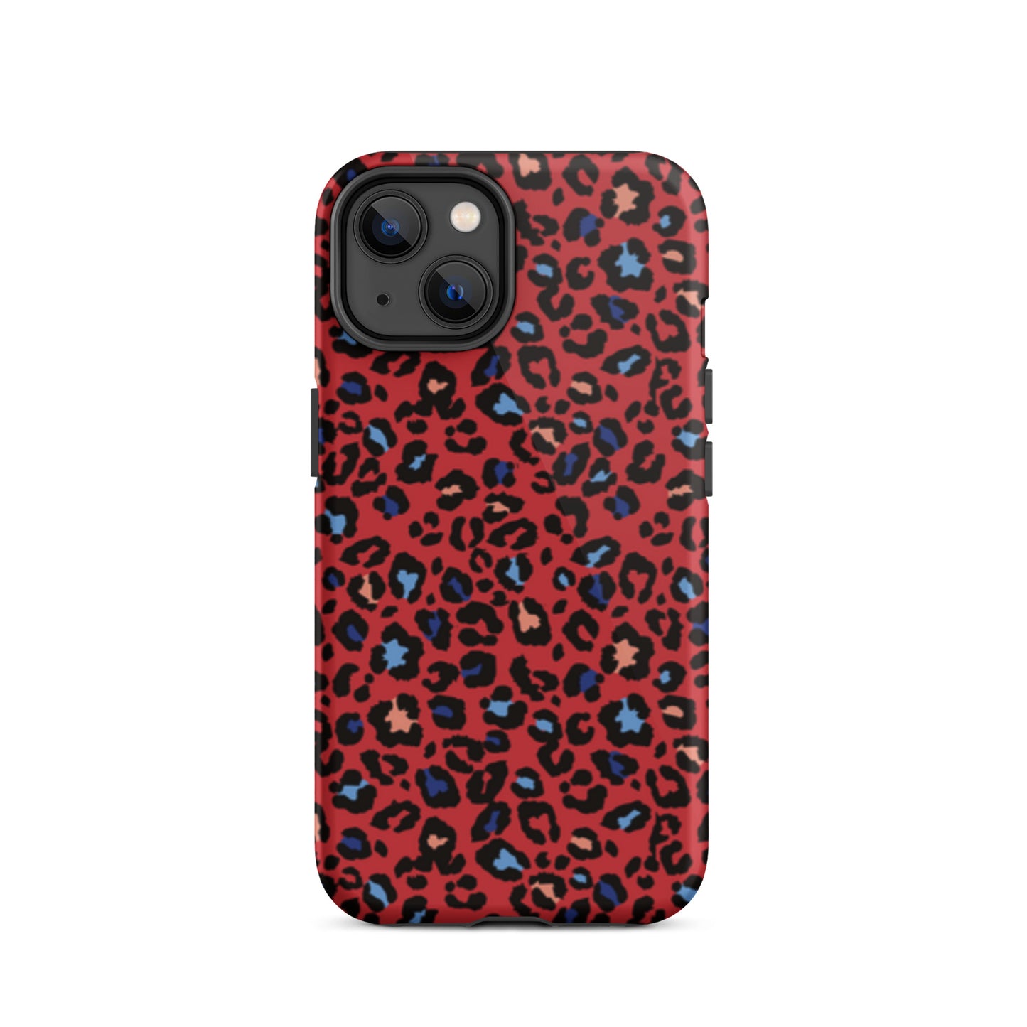 iPhone Dual-Layered Tough Case With Raised Bezel - Multicoloured Leopard