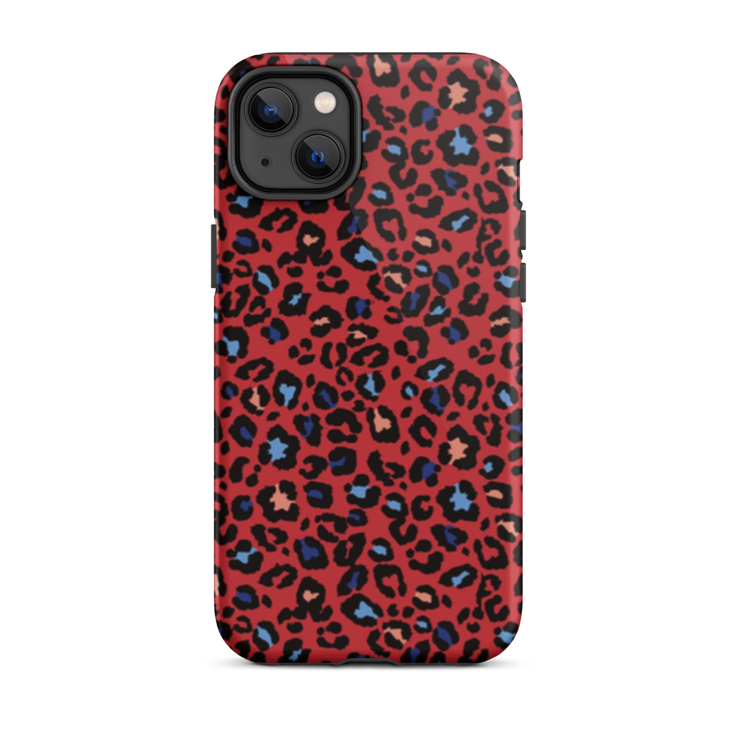 iPhone Dual-Layered Tough Case With Raised Bezel - Multicoloured Leopard