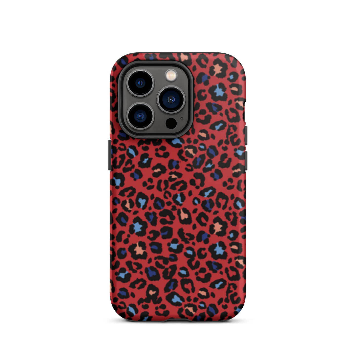 iPhone Dual-Layered Tough Case With Raised Bezel - Multicoloured Leopard