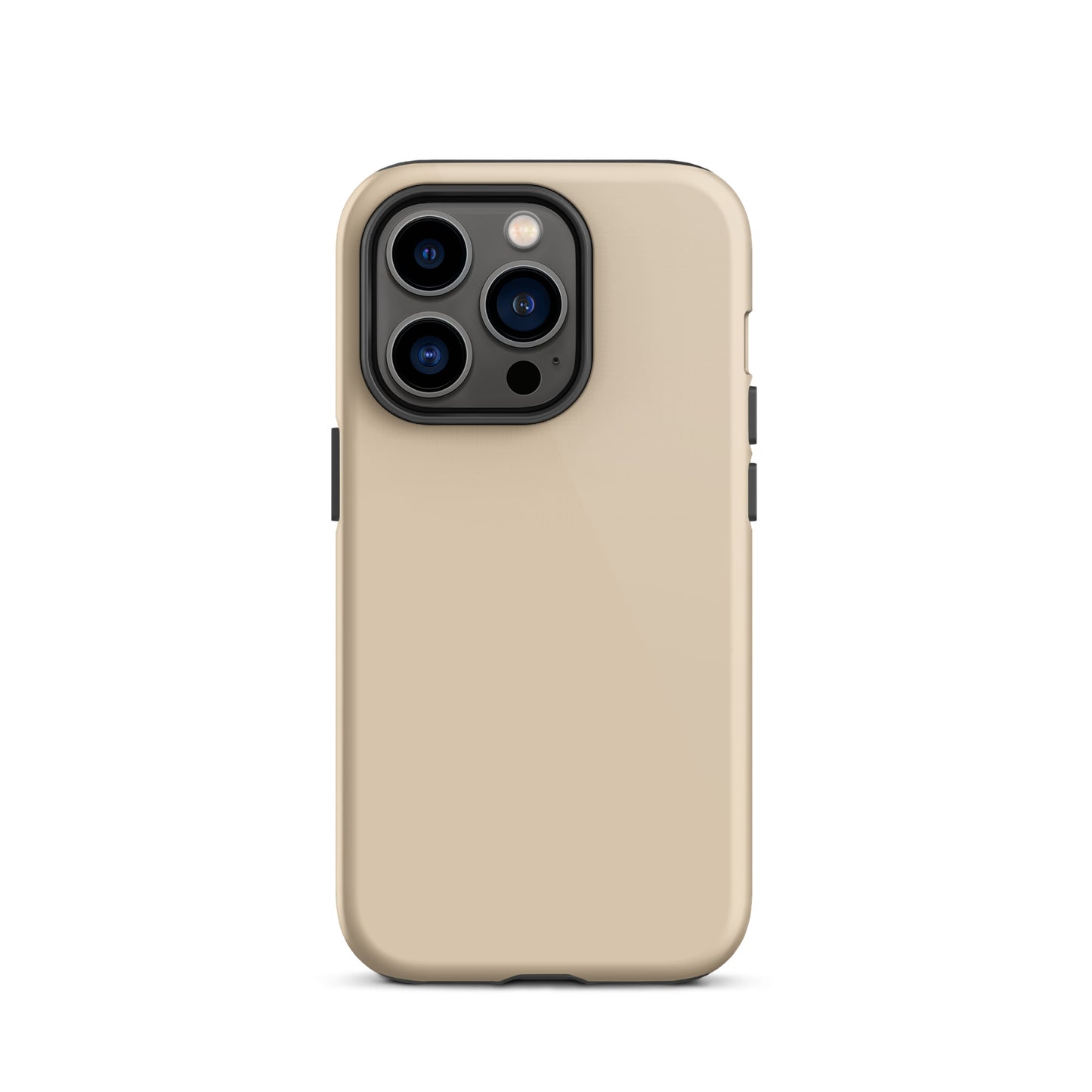 iPhone Dual-Layered Tough Case With Raised Bezel - Light Beige
