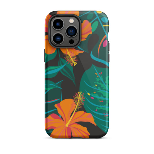 iPhone Dual-Layered Tough Case With Raised Bezel - Tropical