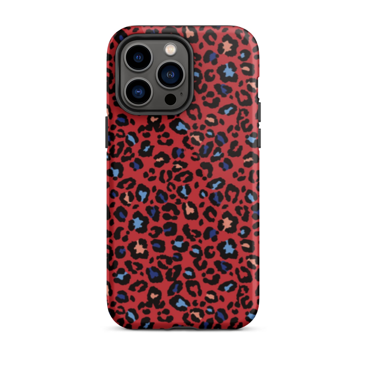 iPhone Dual-Layered Tough Case With Raised Bezel - Multicoloured Leopard