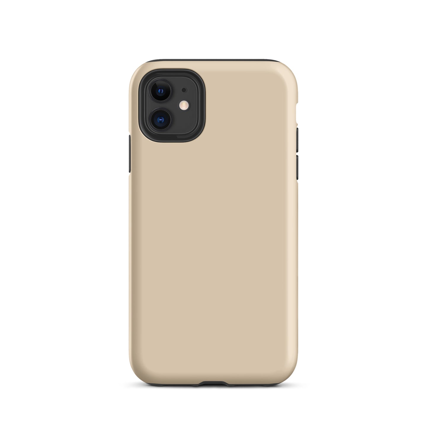 iPhone Dual-Layered Tough Case With Raised Bezel - Light Beige