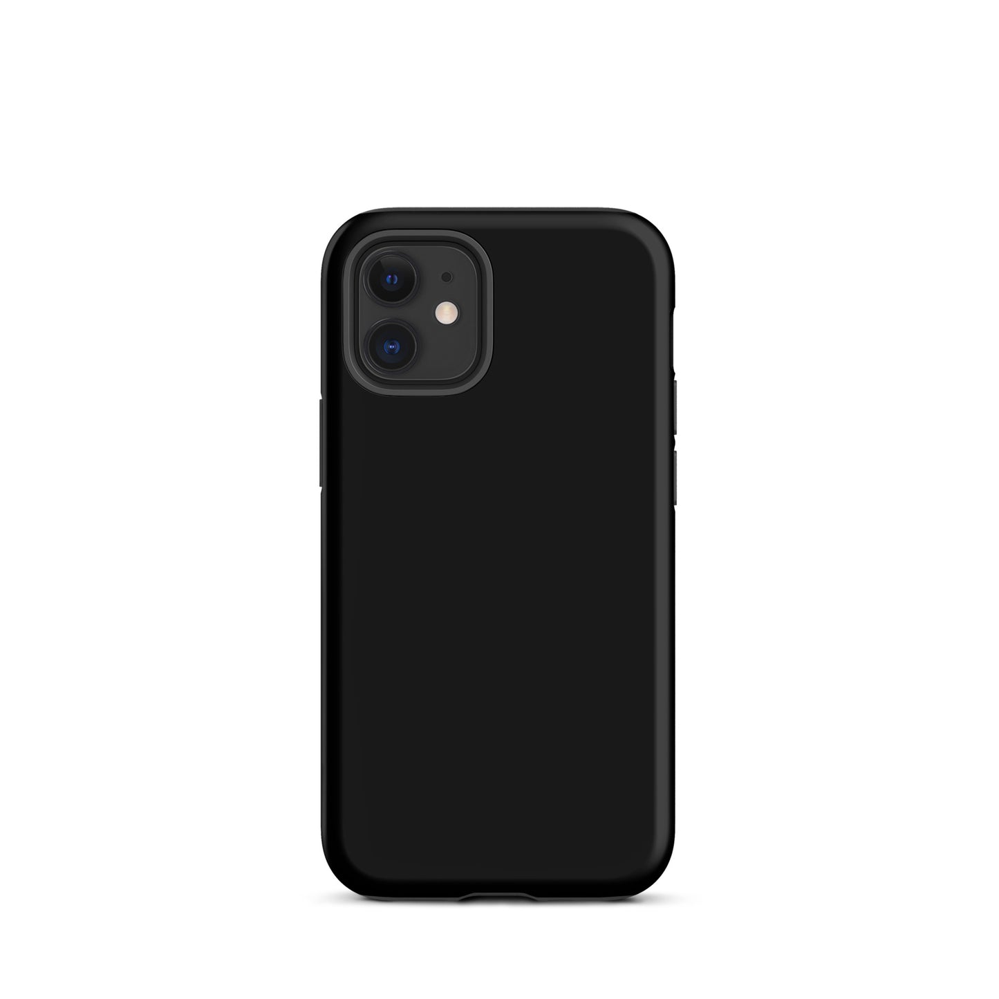 Solid Black iPhone 12 Mini Tough Case, Magsafe Charging, Dual-Layered with TPU Outer Hard Shell And Inner Rubber Sleeve. Best Protective iPhone Case In The UK.