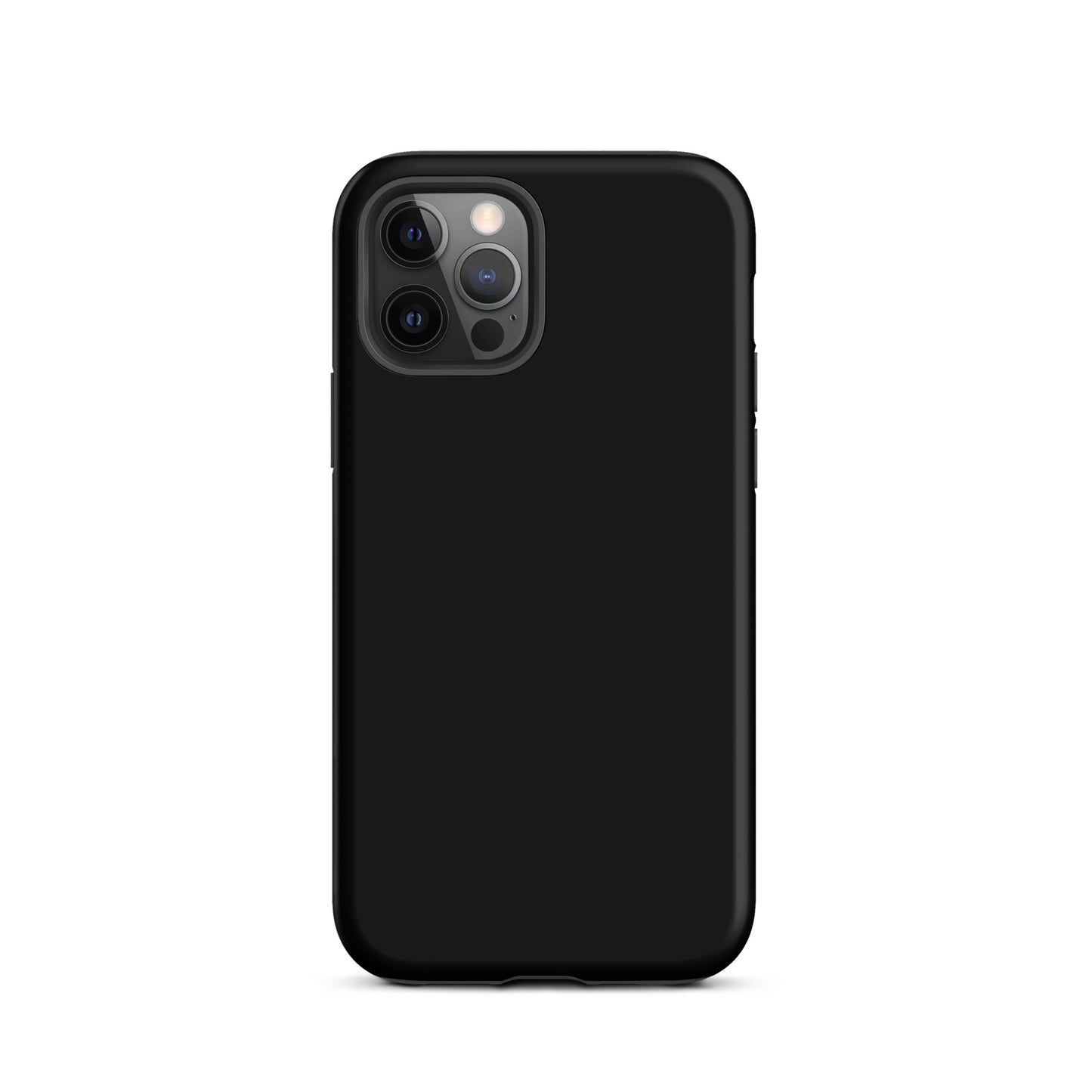 Solid Black iPhone 12 Pro Tough Case, Magsafe Charging, Dual-Layered with TPU Outer Hard Shell And Inner Rubber Sleeve. Best Protective iPhone Case In The UK.