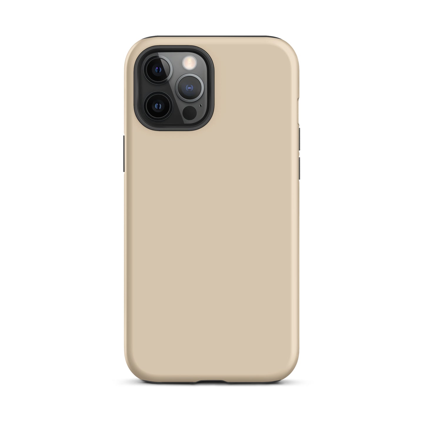 iPhone Dual-Layered Tough Case With Raised Bezel - Light Beige
