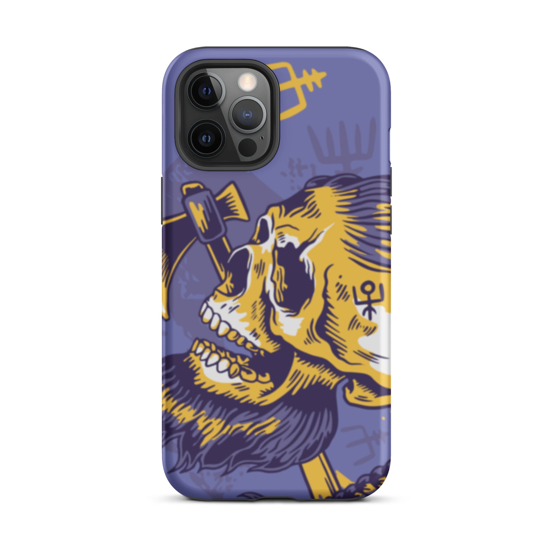 A Norse Viking-inspired protective iPhone case with MagSafe, perfect for those looking for the best protective iPhone cases UK, Compatible with iPhone 11, 12, 13, and 14 Pro Max and Pro. Durable, thin, and sleek design offers excellent protection and a stylish look.