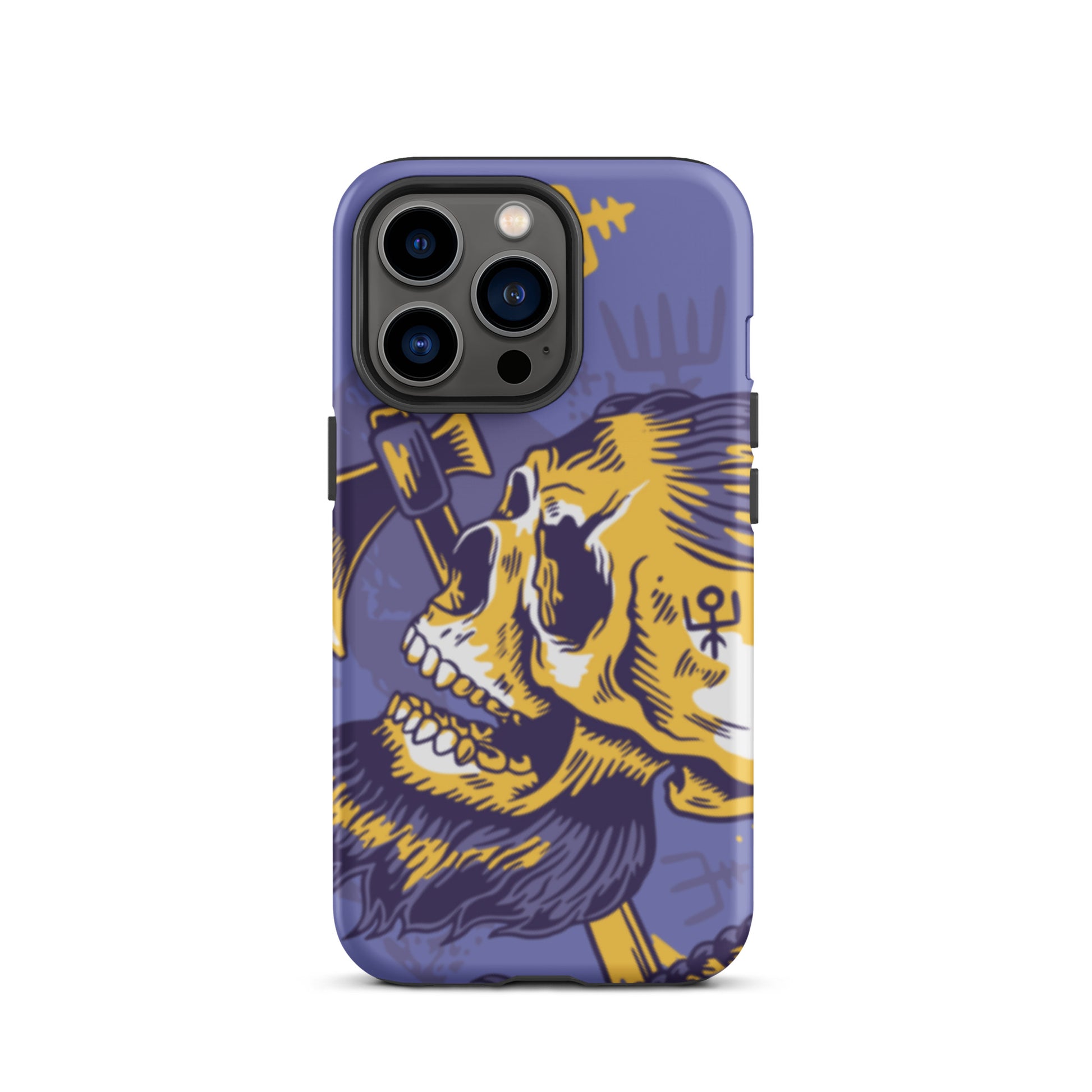 A Norse Viking-inspired protective iPhone case with MagSafe, perfect for those looking for the best protective iPhone cases UK, Compatible with iPhone 11, 12, 13, and 14 Pro Max and Pro. Durable, thin, and sleek design offers excellent protection and a stylish look.