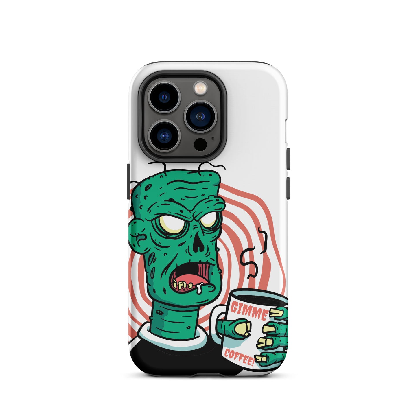 Get the best protection for your iPhone with this stylish protective case featuring a Give Me Coffee design. It's made from high-quality materials and is compatible with the iPhone 13 Pro Max, iPhone 13, iPhone 14 Pro Max, iPhone 14 Pro, and iPhone 11. It also has MagSafe compatibility and is one of the best-looking and most protective cases on the market.